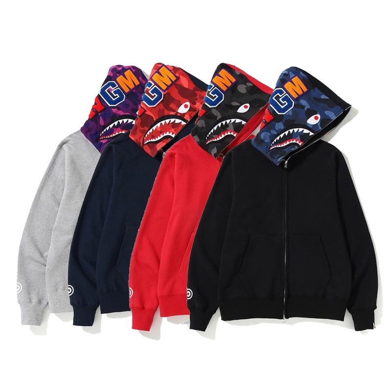 Bape Hoodie 4 Colors Grey Blue Red Black M-3XL B51XC801